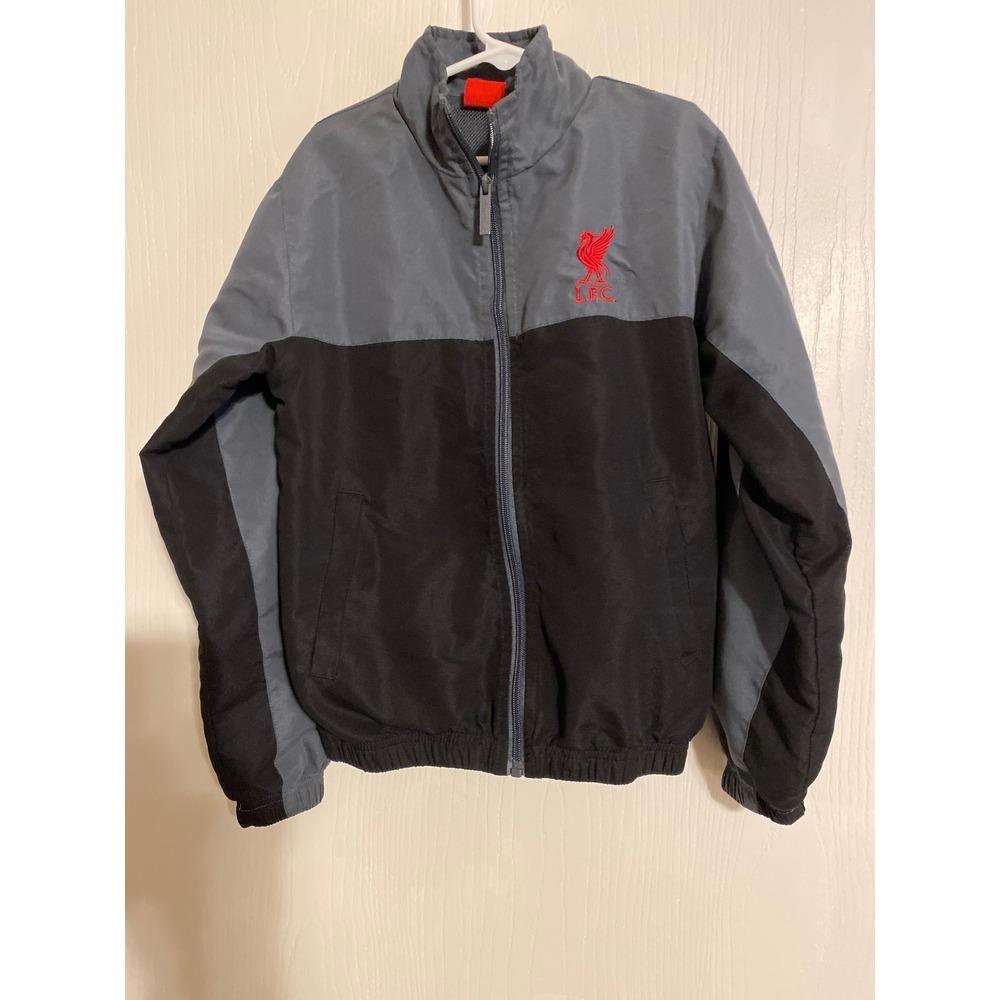 Liverpool FC Kids Windbreaker Jacket GrayBlack Full Zip Soccer LFC Size 8/9
0533